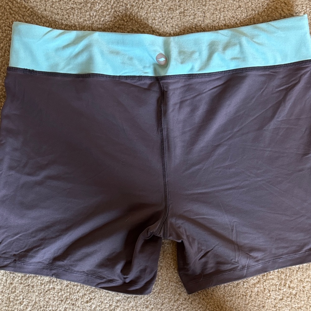 Avia Women's Athletic Shorts in grey and Light teal - Picture 4 of 5